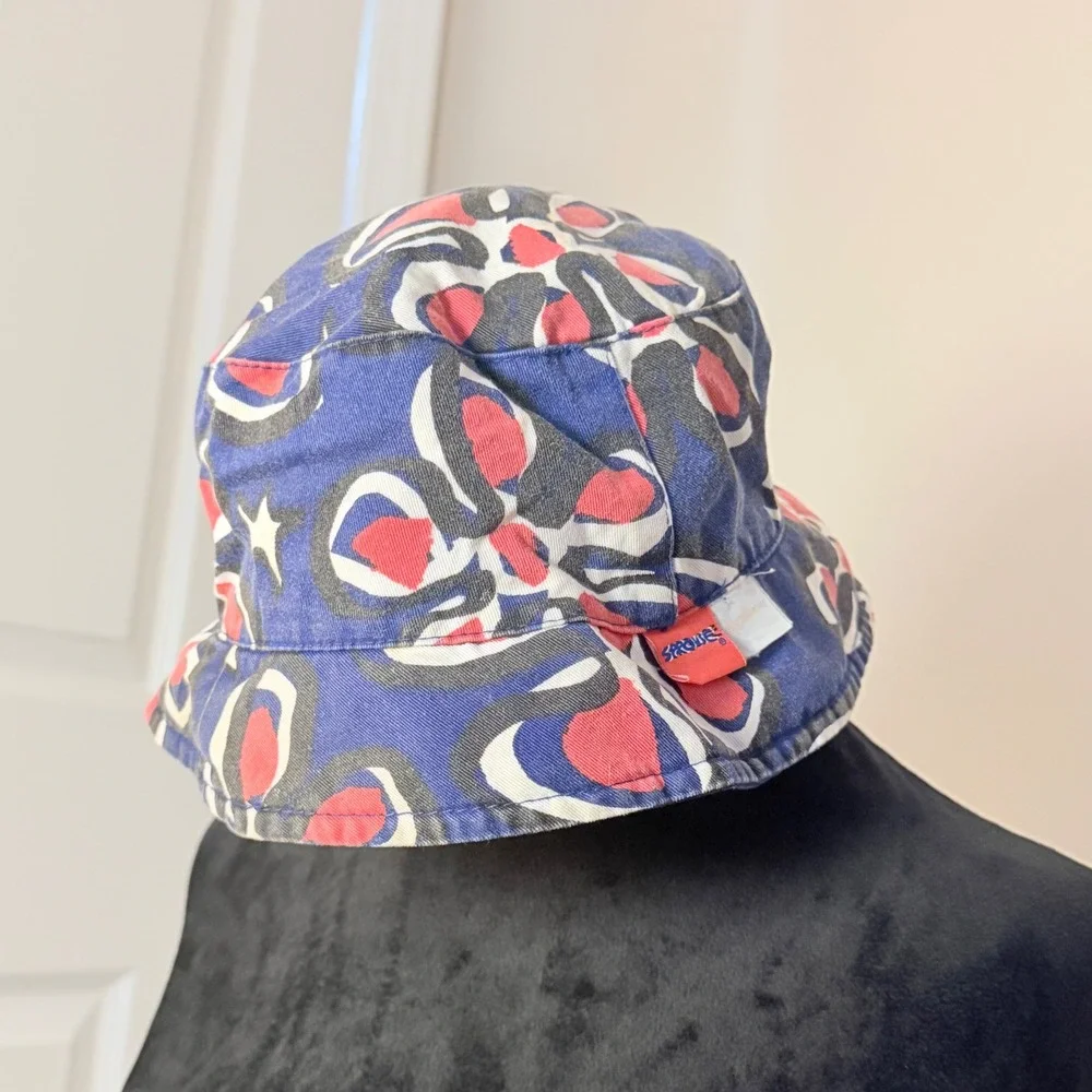 RARE 1980s Stephen Sprouse Graffiti Americana Bucket Hat Vintage Designer